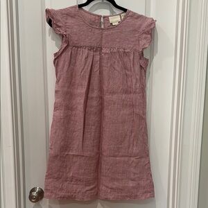 Cynthia Rowley Linen Pink Striped Dress